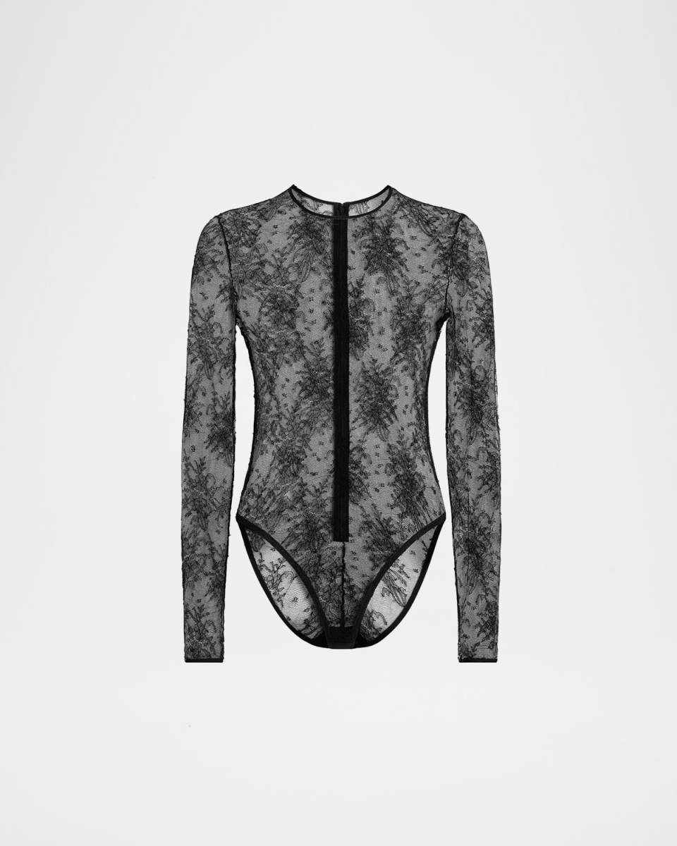 Chantilly Lace Long-Sleeve Bodysuit